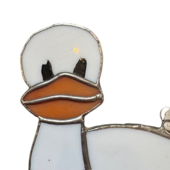 Stained Glass Duck Ornament With Hanging String Decoration - Picture 2 of 7